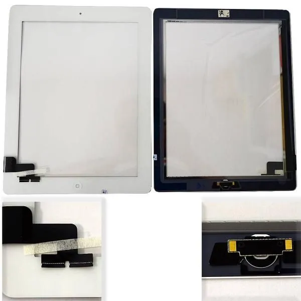 Тачскрин (Сенсор дисплея) совместим с iPad 2 + кнопка HOME белый