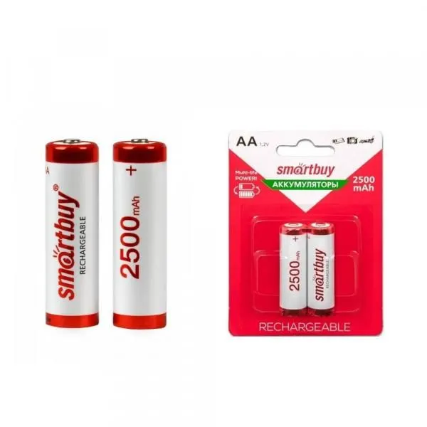Аккумулятор SmartBuy AA HR6 2500mAh (блистер/2шт)