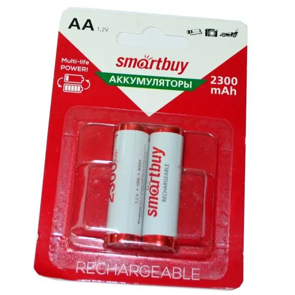 Аккумулятор SmartBuy AA HR6 2300mAh (блистер/2шт)