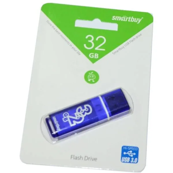 32GB USB 3.0/3.1 Flash Drive SmartBuy Glossy синий (SB32GBGS-DB)
