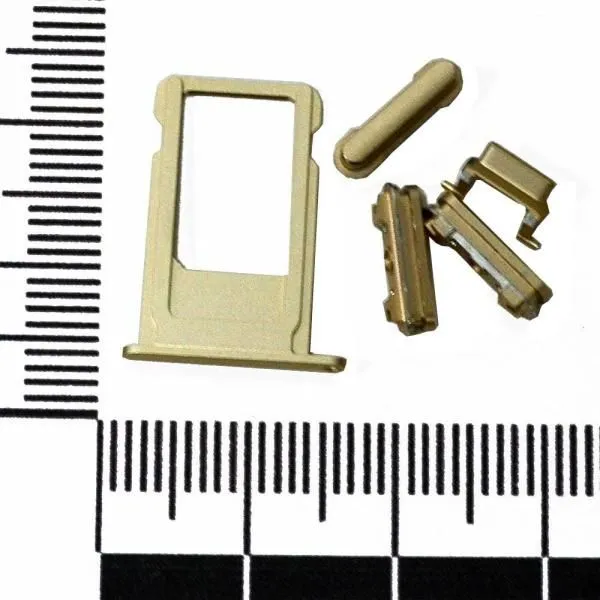 Комплект кнопок совместим с iPhone 6S Plus (ON-OFF/ VOLUME/ MUTE/держатель сим) золото