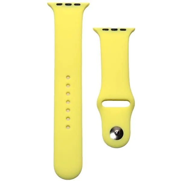 Ремешок совместим с Apple Watch (42/44/45/49 мм) силикон ML желтый
