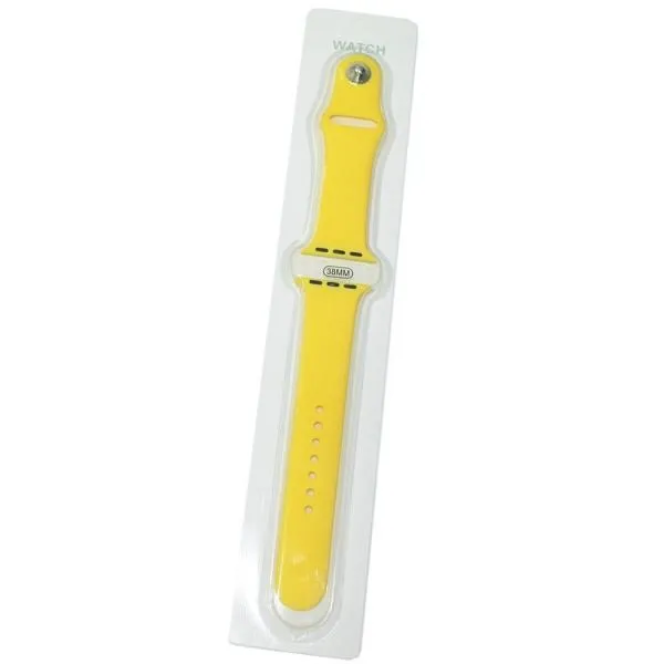 Ремешок совместим с Apple Watch (38/40/41 мм) силикон ML желтый