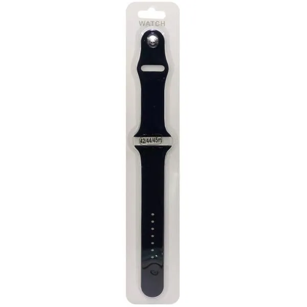 Ремешок совместим с Apple Watch (42/44/45/49 мм) силикон ML темно-фиолетовый