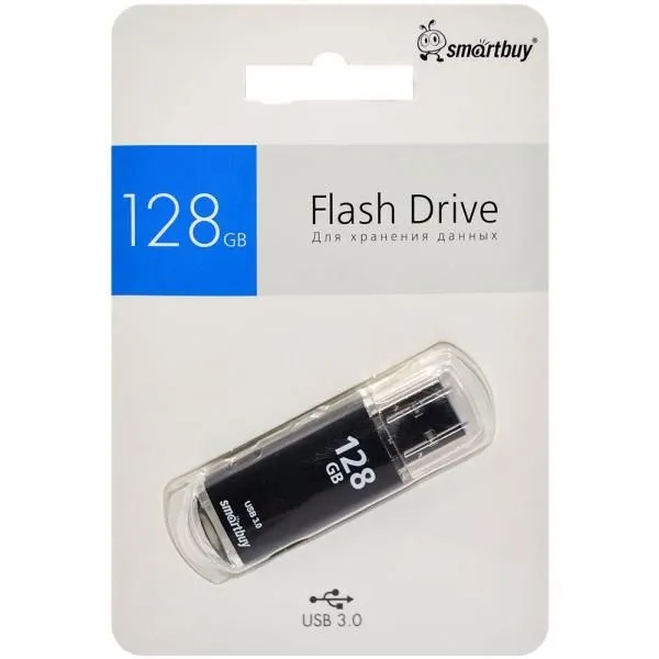 128GB USB 3.0 Flash Drive SmartBuy V-Cut черный (SB128GBVC-K3)