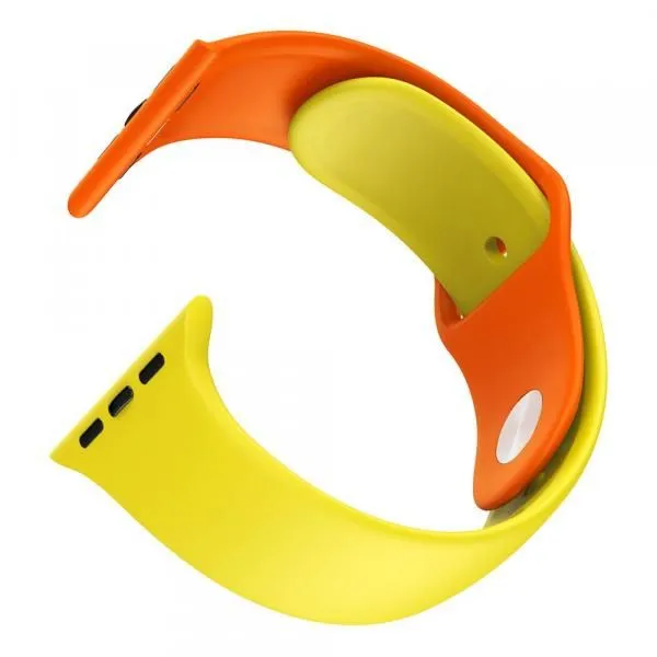 Ремешок совместим с Apple Watch (38/40/41 мм) DOTFES S03 желто-оранжевый