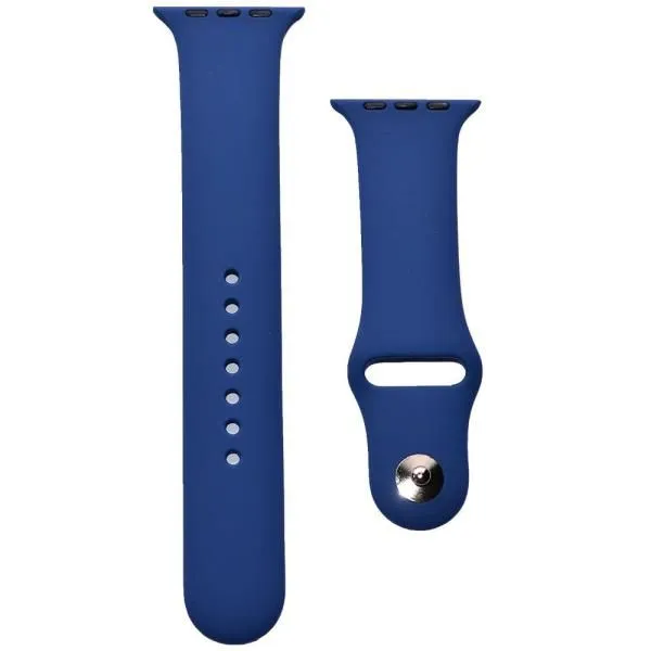 Ремешок совместим с Apple Watch (38/40/41 мм) силикон ML темно-синий