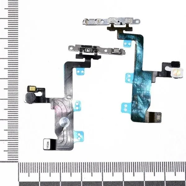 Шлейф совместим с iPhone 6 + кнопка вкл + вспышка + микрофон orig Factory