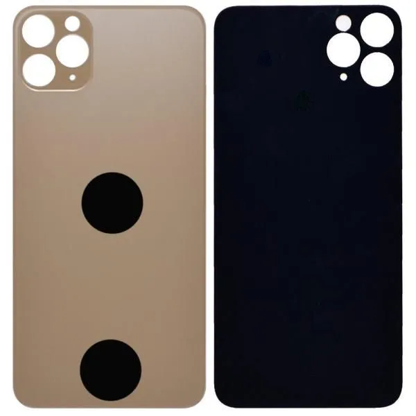 Стекло задней крышки совместим с iPhone 11 Pro Max High Quality золото (Gold)
