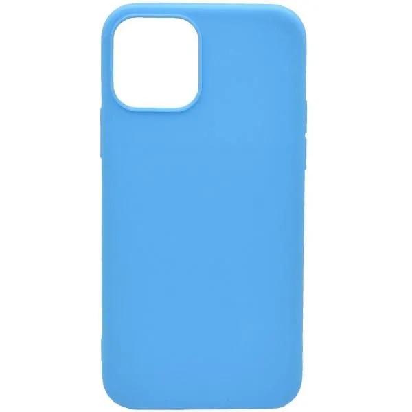 Чехол - накладка совместим с iPhone 12/12 Pro (6.1") YOLKKI Alma (Алма) силикон матовый голубой (1мм)