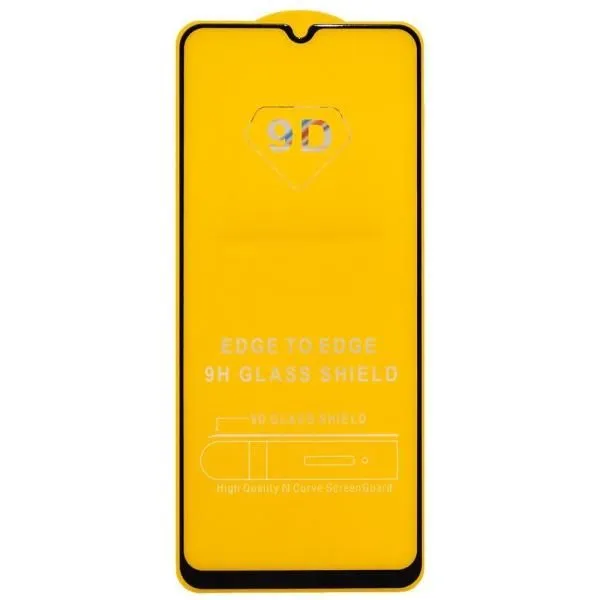 Защитное стекло совместим с Xiaomi Redmi 10C/12C/POCO C40/Poco C55/A3/ Poco C61/ 2,5D с рамкой черное /тех.пак/
