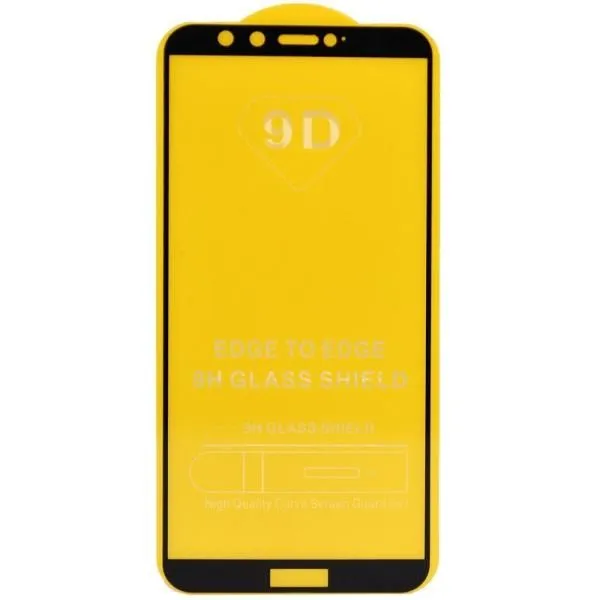 Защитное стекло совместим с Honor 9 Lite 2,5D с рамкой черное /тех.пак/