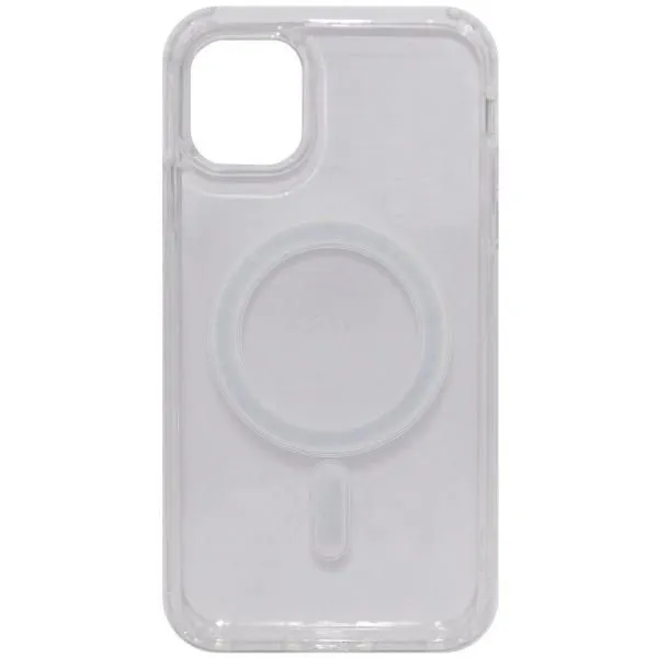 Чехол - накладка совместим с iPhone 11 (6.1") Clear Case (Клеар кейс), MagSafe, cиликон+пластик прозрачный