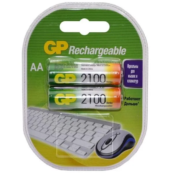 Аккумулятор GP AA HR6 2100mAh (блистер/2шт)