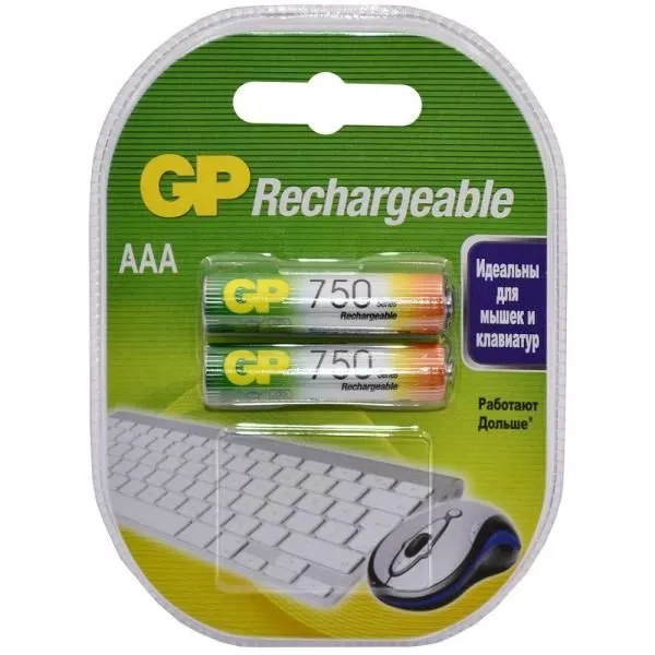 Аккумулятор GP AAA HR03 750mAh (блистер/2шт)
