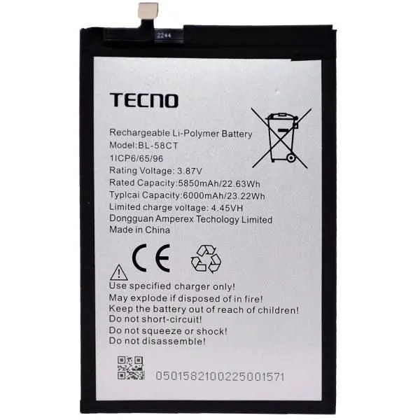 Аккумулятор BL-58CT, совместим с Tecno High Quality/ES