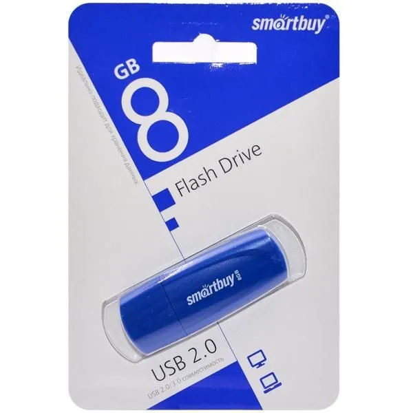 8GB USB 2.0 Flash Drive SmartBuy Scout синий (SB008GB2SCB)