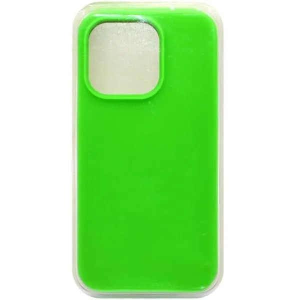 Чехол - накладка совместим с iPhone 14 Pro Soft Touch (Софт Тач) зеленый 66 /с логотипом/