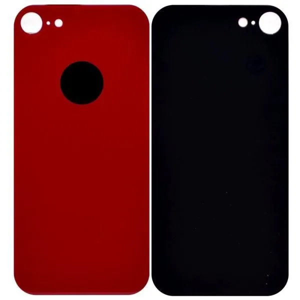 Стекло задней крышки совместим с iPhone 8 красный /увеличенный вырез камеры/