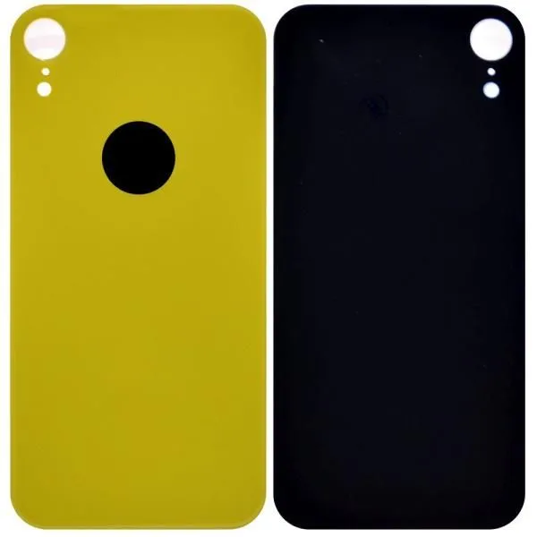 Стекло задней крышки совместим с iPhone Xr желтый /увеличенный вырез камеры/
