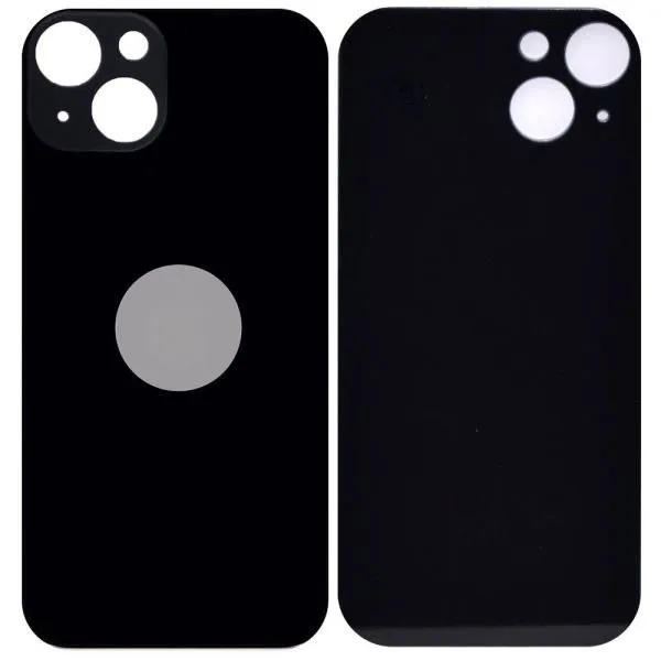 Стекло задней крышки совместим с iPhone 13 mini темная ночь/черный (Midnight)/увеличенный вырез камеры/