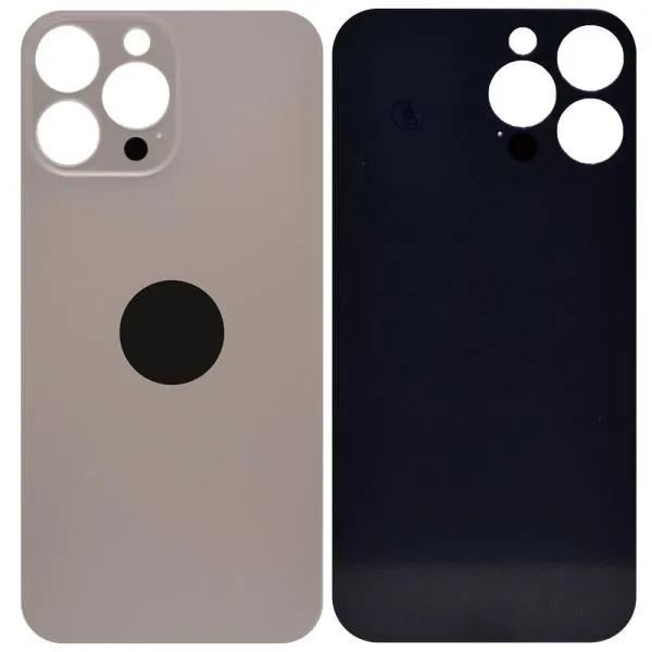 Стекло задней крышки совместим с iPhone 13 Pro Max золото (Gold)/увеличенный вырез камеры/