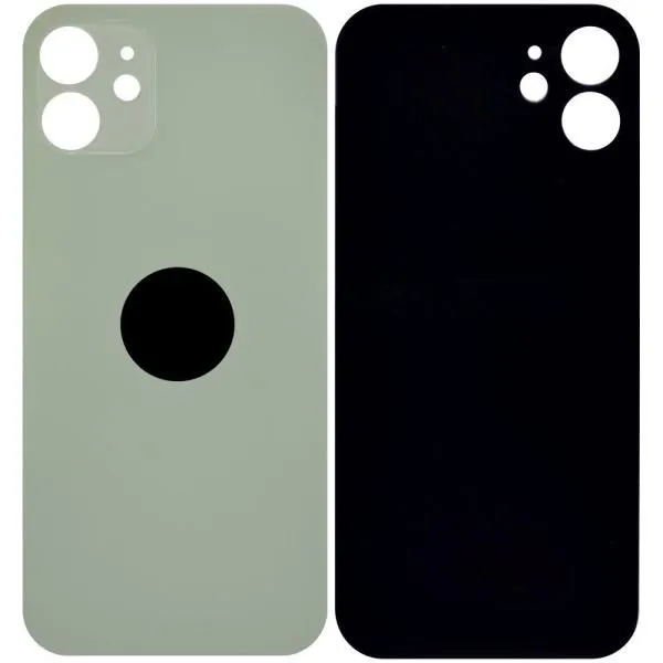 Стекло задней крышки совместим с iPhone 12 зеленый (Green) /увеличенный вырез камеры/