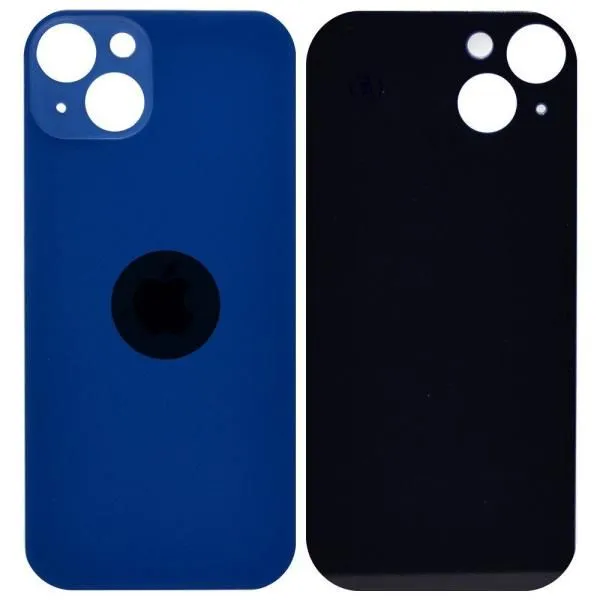 Стекло задней крышки совместим с iPhone 13 mini синий (Blue) /увеличенный вырез камеры/