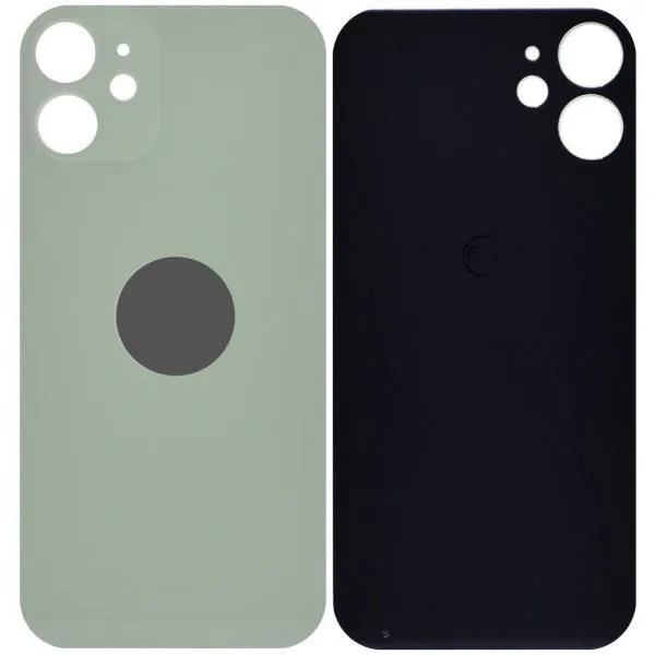 Стекло задней крышки совместим с iPhone 12 mini литое orig Factory зеленый (Green)/увеличенный вырез камеры/