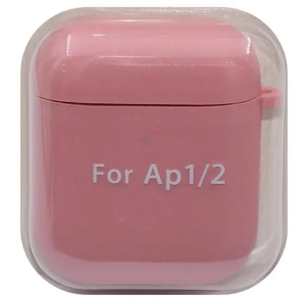 Чехол для AirP 1/2 "Soft Touch" силикон светло-розовый