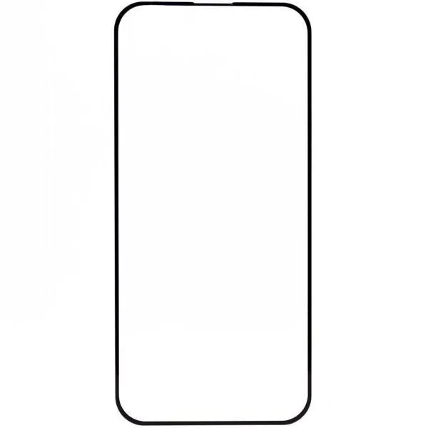 Защитное стекло совместим с iPhone 15/16 2,5D с рамкой черное /тех.пак/