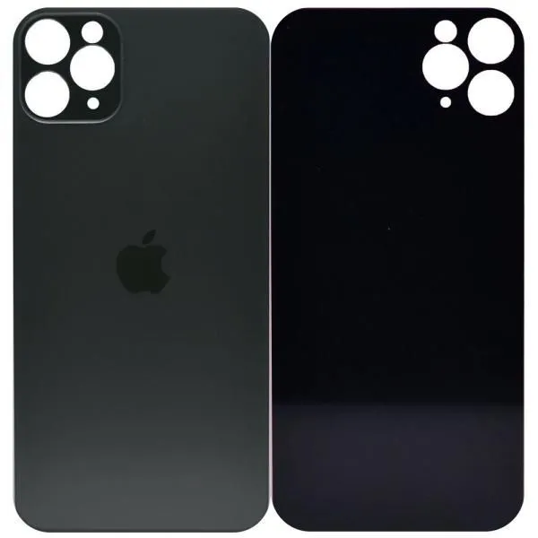 Стекло задней крышки совместим с iPhone 11 Pro Max orig Factory темно-зеленый(Midnight g/увелич выр.кам/ AA