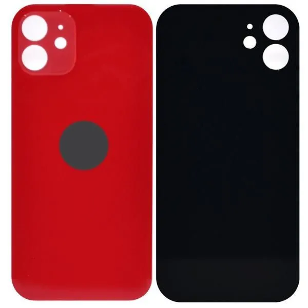 Стекло задней крышки совместим с iPhone 12 красный (Red) литое orig Factory