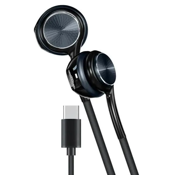 Наушники вставные WALKER H735 (Type-C) серо-зеленый