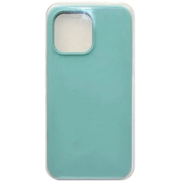 Чехол - накладка совместим с iPhone 14 Pro Max Soft Touch (Софт Тач) мятный 51 /с логотипом/