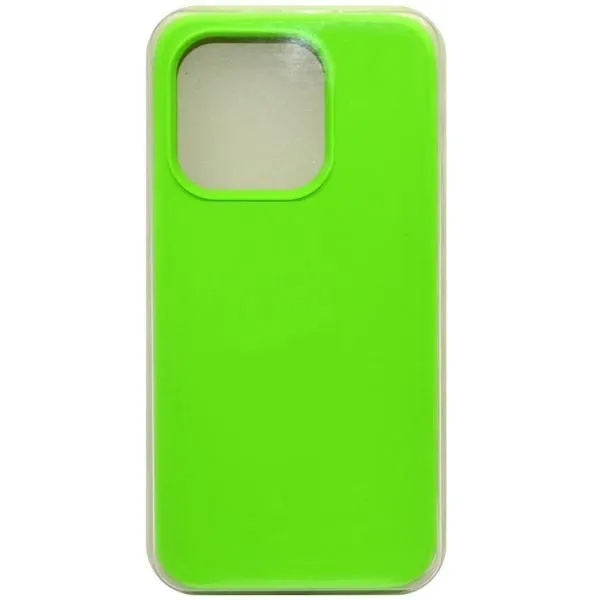 Чехол - накладка совместим с iPhone 14 Pro Soft Touch (Софт Тач) салатовый 40 /с логотипом/