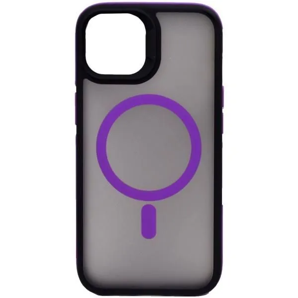 Чехол - накладка совместим с iPhone 11 Pro Max (6.5") Тайна, MagSafe (Магсейф), пластик+силикон фиолетовый