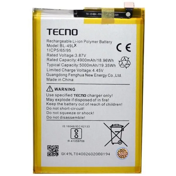 Аккумулятор BL-49LX, совместим с Tecno High Quality/MT - /ТЕХ.УПАК/